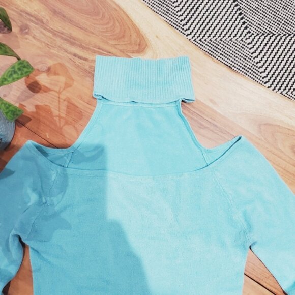 Vintage Costa Blanca Cold Shoulder Knit Top - Picture 5 of 5